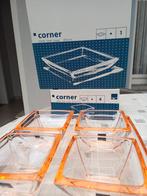 glazen aperitief schaal met 4 potten merk leonardo, Verre, Enlèvement, Balance, Carré