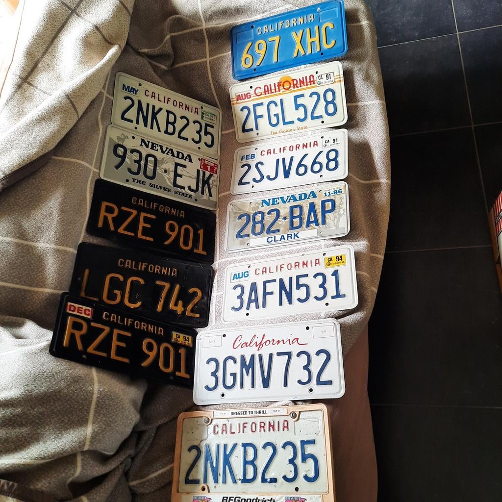 Nummerplaten uit de USA . California , Nevada ., Ophalen of Verzenden