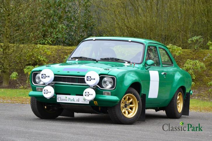 Ford Escort Mk1 Rally car (bj 1974), Auto's, Oldtimers, Bedrijf, Te koop, Ford, Benzine, Berline, 2 deurs, Handgeschakeld, Groen