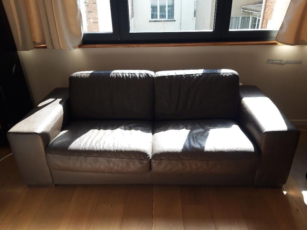 Design-slaapbank Natuzzi, Huis en Inrichting, Slaapkamer | Slaapbanken, Gebruikt, 140 cm, 190 cm of minder, Tweepersoons, Bruin