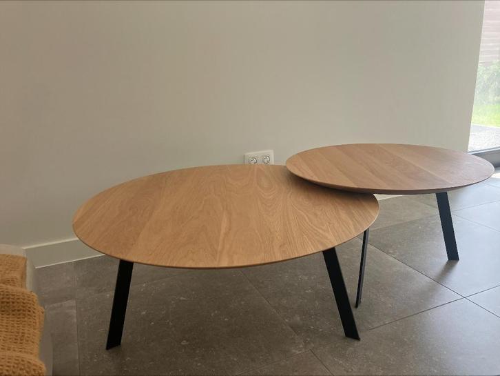 Studio Henk salontafel 90 en 70cm diameter combi, Maison & Meubles, Tables | Tables de salon, Comme neuf, Moins de 50 cm, 50 à 100 cm