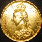 Goud - VK - Dubbele Sovereign - Victoria - 1887, Postzegels en Munten, Ophalen of Verzenden, Overige landen, Losse munt, Goud