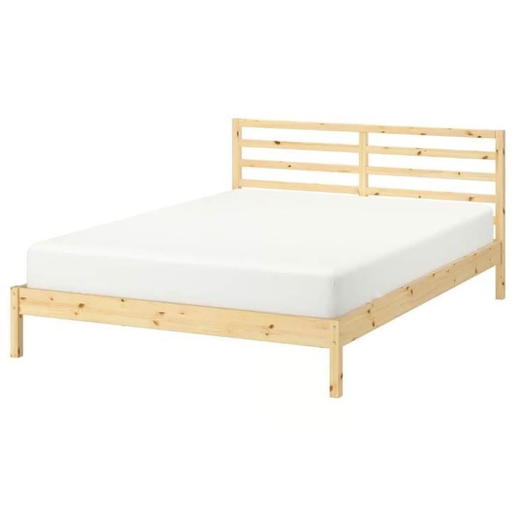Tweepersoonsbed IKEA 140 x 200: frame + boxspring + matras, Huis en Inrichting, Slaapkamer | Bedden, Gebruikt, Tweepersoons, 140 cm