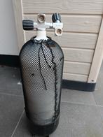 Duikfles 15L 232 bar dubbelkraan (2x DIN) gekeurd tot 2027, Ophalen, Gebruikt, Duikfles