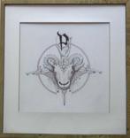 ROGER VAN BELLEGHEM / RAMSKOP / ORIGINEEL WERK / 49x46cm, Ophalen of Verzenden