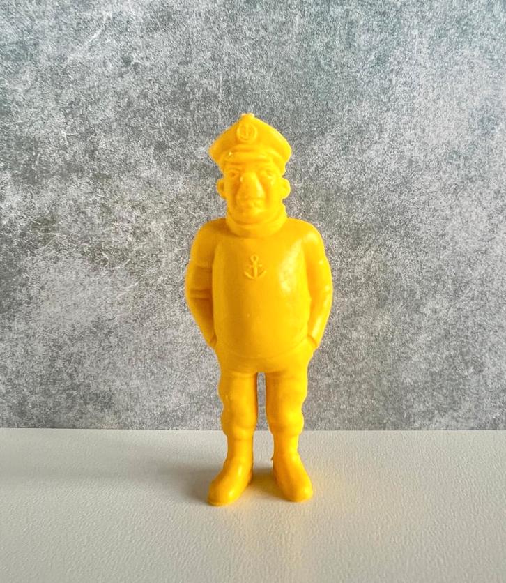 Figurine Lieutenant jaune - Tintin Esso 1973, Verzamelen, Stripfiguren, Gebruikt, Beeldje of Figuurtje, Kuifje, Ophalen of Verzenden