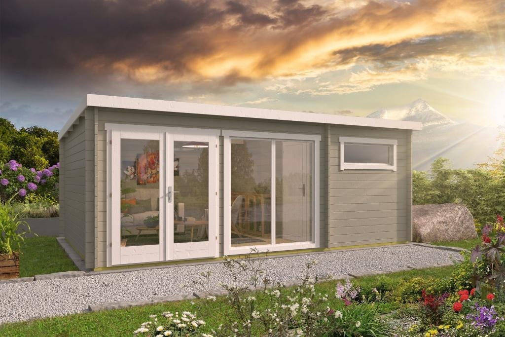 Cabane en rondins - Cabane de jardin Flow 2.0 | 40 mm | épic, Envoi, Neuf