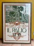 Affiche Il Palio (Siena) ingelijst, Verzamelen, Posters, Ophalen, Met lijst, Sport, Rechthoekig Staand