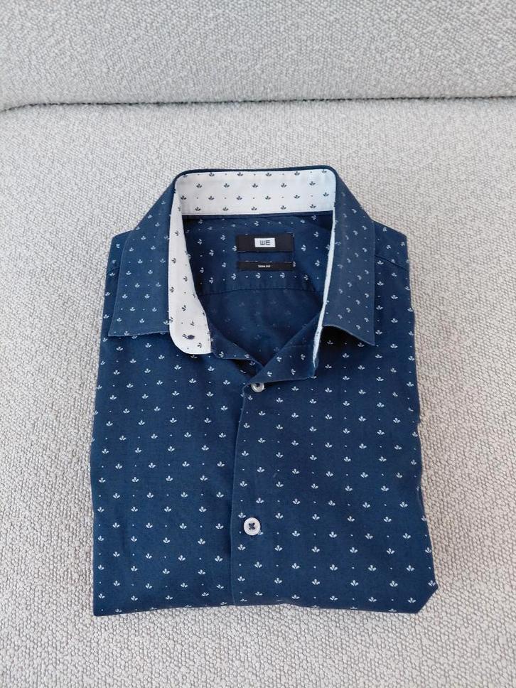 **WE** chemise homme manches courtes Taille M, Vêtements | Hommes, Chemises, Comme neuf, Tour de cou 39/40 (M), Bleu, Enlèvement ou Envoi