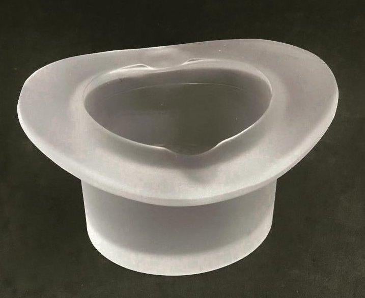 Cendrier vintage en verre dépoli du Val Saint Lambert, Enlèvement ou Envoi