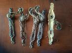 5 Art Nouveau messing deurklinken, Ophalen of Verzenden