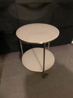 Table d’appoint IKEA blanche, Moins de 55 cm, Comme neuf, Verre, Enlèvement