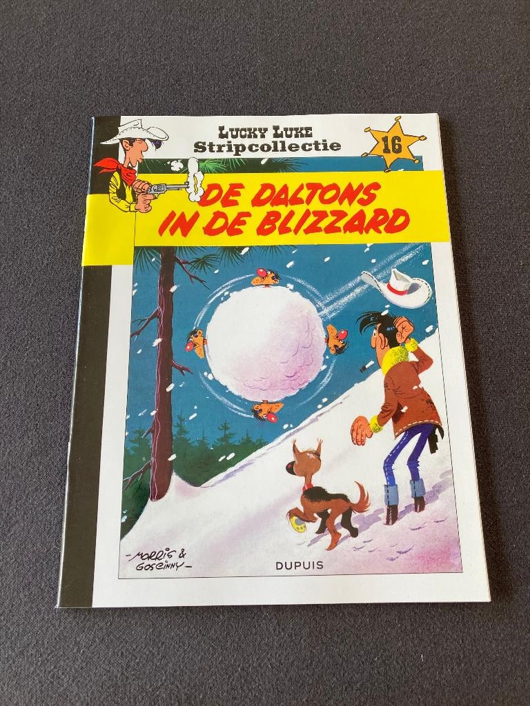 Strip 'De Daltons in de blizzard' Morris & Goscinny, Eén stripboek, Ophalen of Verzenden, Zo goed als nieuw, Morris & Goscinny,