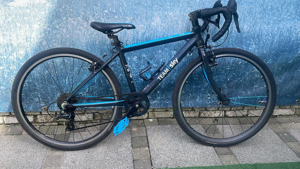Frog Team Sky kinder koersfiets 24 inch, Fietsen en Brommers, Fietsen | Racefietsen, Gebruikt, Meer dan 20 versnellingen, Aluminium