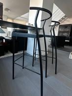 Philippe Starck Voor Kartell Barkrukken 2st. Zwart, Ophalen, Met voetsteun, Zo goed als nieuw, Metaal