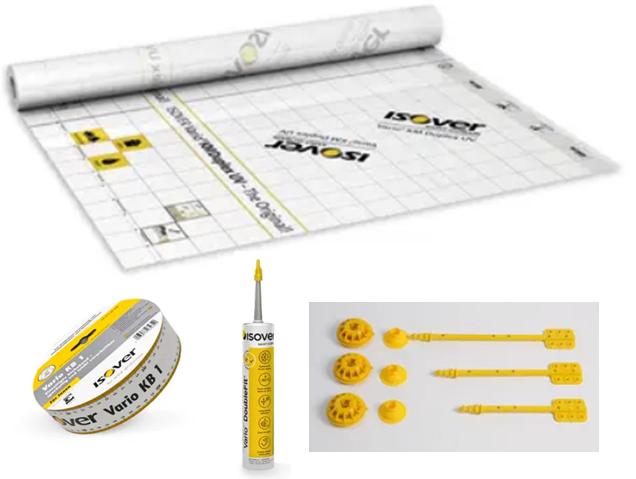 ISOVER Vario dampscherm, tape KB1, PlaGyp, DOUBLEFIT+, Bricolage & Construction, Isolation & Étanchéité, Neuf, Isolation de toiture