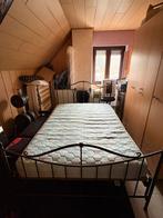 Twijfelaar (1,5 persoonsbed), Huis en Inrichting, Slaapkamer | Bedden, Ophalen, Gebruikt, Zwart, 140 cm