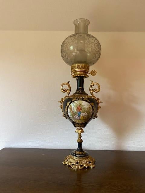 Limoges lamp, Ophalen, Zo goed als nieuw, Glas, Minder dan 50 cm