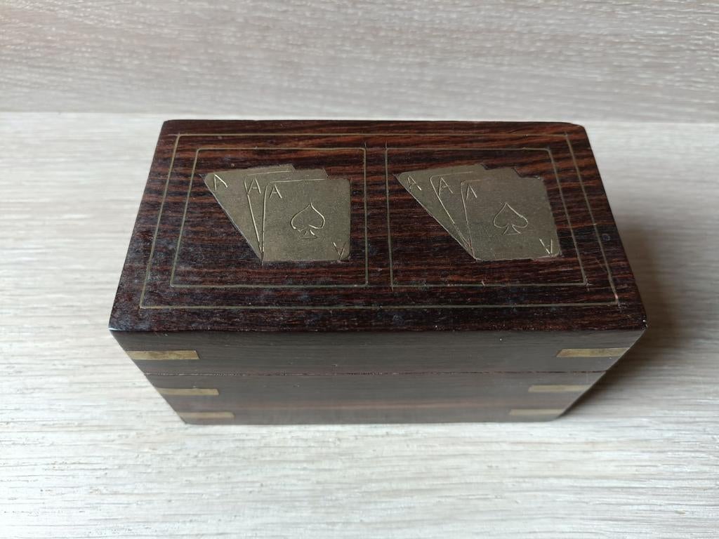 Boîte à jeux de cartes vintage, Enlèvement ou Envoi