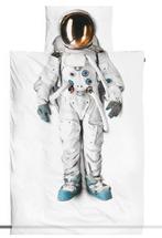 Bedovertrek astronaut 1 pers. Snurk, Huis en Inrichting, Gebruikt, Eenpersoons, Wit, Dekbedovertrek