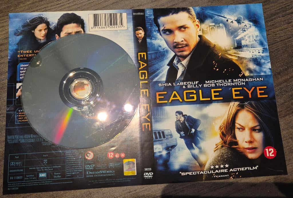 Eagle eye, CD & DVD, DVD | Action, Comme neuf, Thriller d'action, À partir de 12 ans, Enlèvement ou Envoi