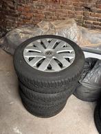 4 pneus hiver + enjoliveurs pour Volkswagen Polo, Enlèvement, Comme neuf