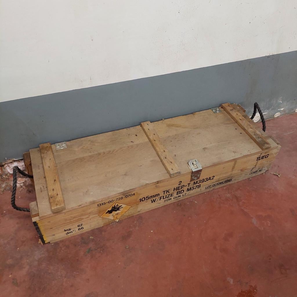 Boîte a munition obus 105mm, Enlèvement