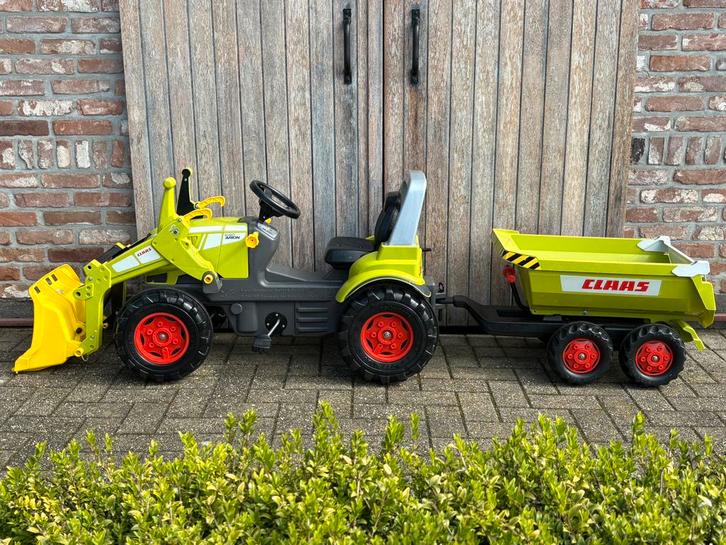 tractor Claas met frontlader en kipkar, Enfants & Bébés, Jouets | Extérieur | Véhicules & Draisiennes, Comme neuf, Envoi