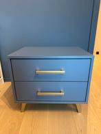 Lot de 2 superbes tables de chevet bleues - état COMME NEUF!, Maison & Meubles, Armoires | Commodes, Enlèvement, Comme neuf