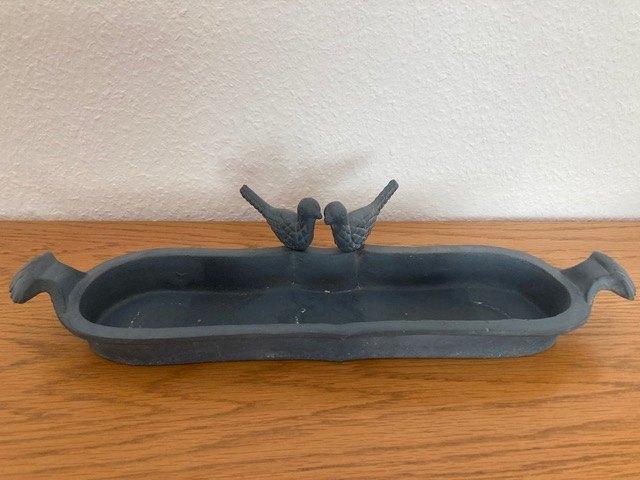 Vogelbad,  -drinkbak, -voederschaal - Gietijzer, Tuin en Terras, Vogelhuisjes en Vogelbaden, Zo goed als nieuw, Ophalen of Verzenden