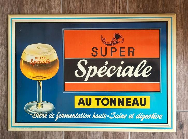 Blikken reclamebord Super Speciale., Verzamelen, Biermerken, Ophalen of Verzenden