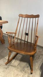 Schommelstoel hout vintage jaren 70, Antiquités & Art, Antiquités | Meubles | Chaises & Canapés, Enlèvement