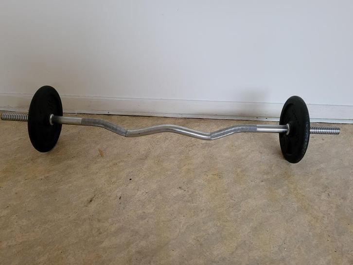 Schitterende nieuwe gietijzeren halterstang, Sport en Fitness, Fitnessmaterialen, Zo goed als nieuw, Ophalen