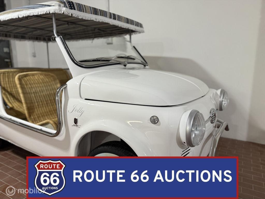 Fiat 500 Jolly America | 1975 | Route 66 Auctions, Zwart, Bedrijf, Handgeschakeld, Overige carrosserie