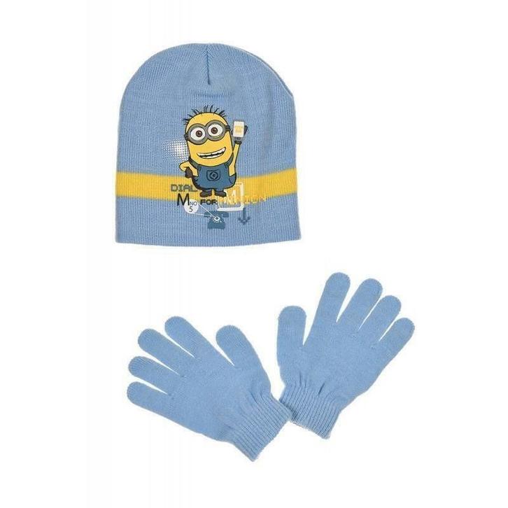 Minions blauwe muts en handschoenen set maat 52, Kinderen en Baby's, Kinderkleding | Mutsen, Sjaals en Handschoenen, Nieuw, Handschoenen