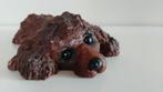 Mooie vintage, lieve, liggende poedel in hars, Antiek en Kunst, Ophalen of Verzenden