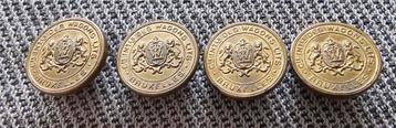 4 vieux boutons d'uniforme. Orient-Express, Enlèvement ou Envoi
