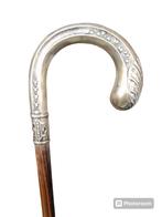 Ancienne Canne de marche ,pommeau en argent, Enlèvement, Utilisé