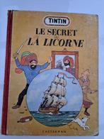 Tintin Le secret de la Licorne avec médaillon marron B7 1952, Livres, Une BD, Utilisé, Enlèvement ou Envoi, Hergé