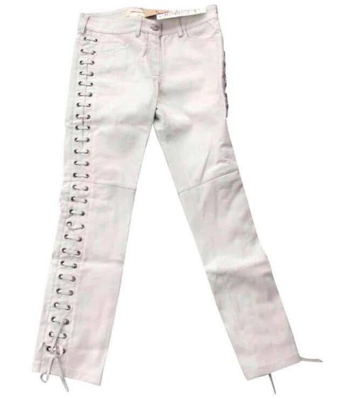 Zeer mooie witte leren broek van Isabel Marrant voor H&M., Kleding | Dames, Broeken en Pantalons, Gedragen, Maat 38/40 (M), Wit
