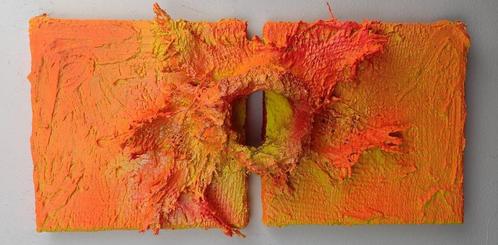 Duo: Magical Sun, Antiek en Kunst, Kunst | Schilderijen | Abstract, Ophalen of Verzenden