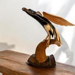 Hand gesneden arend uit koe hoorn en ram hoorn, Antiek en Kunst, Ophalen of Verzenden