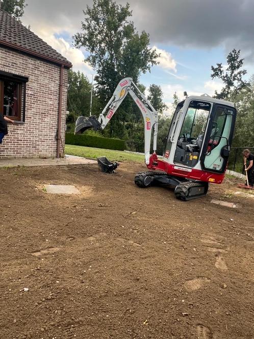 Tuinenleuckx minitractor werktuigen kraan & chauffeur tehuur, Zakelijke goederen, Machines en Bouw | Kranen en Graafmachines, Kraan