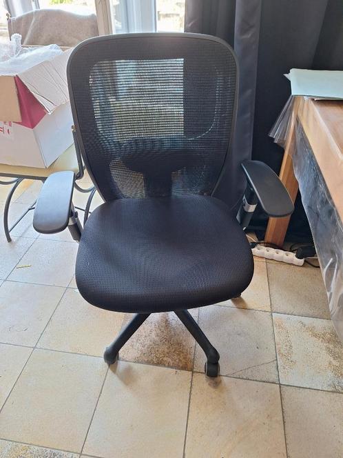 bureaustoel pro lendensteun met lage rug zwart, Huis en Inrichting, Bureaustoelen, Zo goed als nieuw, Bureaustoel, Zwart, Ergonomisch