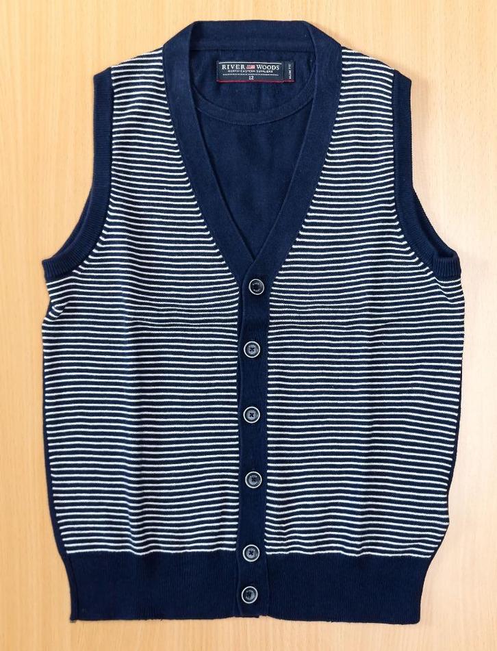 Blauwe gestreepte debardeur River Woods, maat 12 jaar, Enfants & Bébés, Vêtements enfant | Taille 152, Utilisé, Garçon, Pull ou Veste