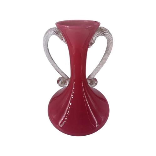 Élégance Vintage : Vase en Rose Murano, Antiquités & Art, Antiquités | Verre & Cristal, Enlèvement ou Envoi