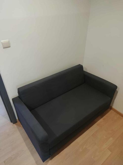 2-zits slaapbank, donkergrijs Ikea, Huis en Inrichting, Zetels | Zetels, Gebruikt, Rechte bank, Tweepersoons, Minder dan 150 cm