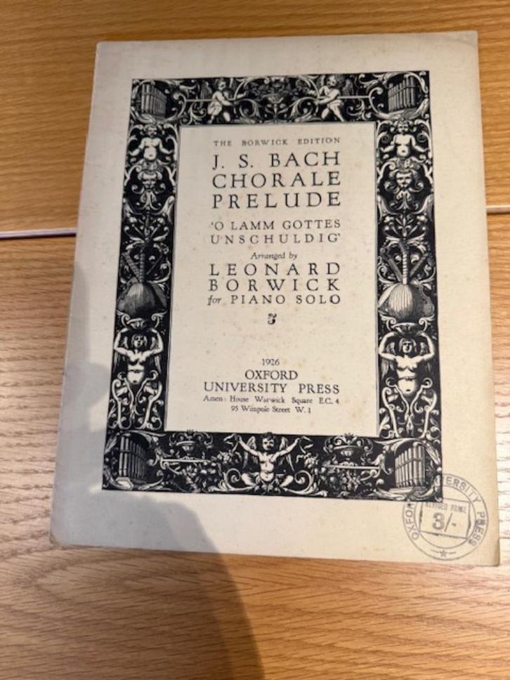 Bach, Chorale Prelude O Lamm Gottes unschuldig, Boeken, Muziek, Gelezen, Ophalen of Verzenden