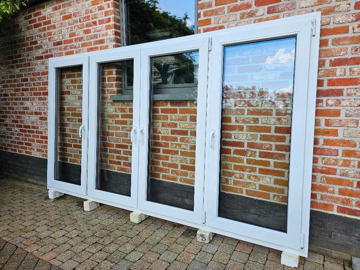 Prachtige Pvc Ramen Deceuninck, Doe-het-zelf en Bouw, Raamkozijnen en Schuifdeuren, Zo goed als nieuw, Raamkozijn, Kunststof, Inclusief glas