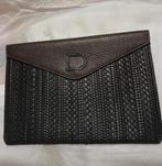 Pochette Delvaux en toile de cuir, Enlèvement ou Envoi, Neuf, Brun, Sac de soirée